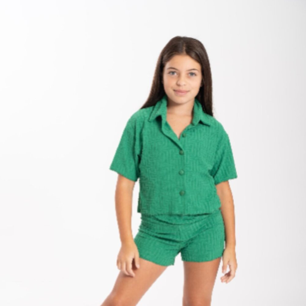 Girl's green matching set - NEW